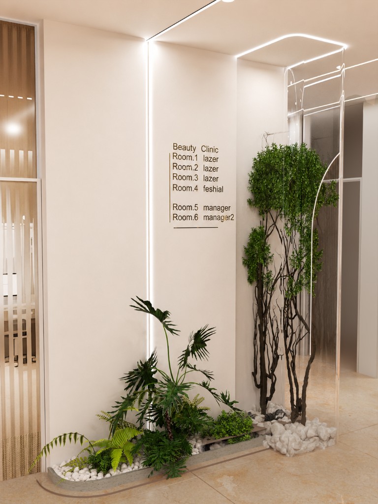 Elara Clinic — corridor and wayfinding