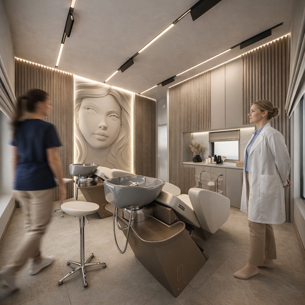 Elara Clinic — hair wash station